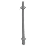 Bar 8L - Two Stop Rings / One Pin, Technic Figure Ski Pole [Flat End], Light Bluish Gray