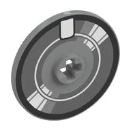 Technic Disc 3 x 3 with CD/Optical Disc Print, Light Bluish Gray