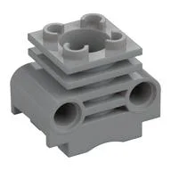 Technic Engine Cylinder without Side Slots, with Bottom Slots, Light Bluish Gray