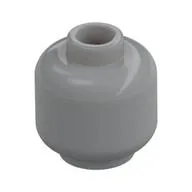 Minifig Head [Plain] [Vented Stud - 2 Holes], Light Bluish Gray