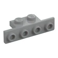 Bracket 1 x 2 - 1 x 4 [Rounded Corners at Bottom, Square Corners at Top], Light Bluish Gray
