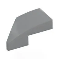 Brick Wedged, Curved 2 x 1 with Stud Notch Right, Light Bluish Gray