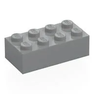 Brick 2 x 4, Light Bluish Gray