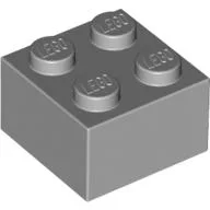 Brick 2 x 2, Light Bluish Gray