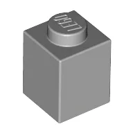 Brick 1 x 1, Light Bluish Gray