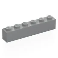 Brick 1 x 6, Light Bluish Gray