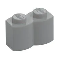 Brick Special 1 x 2 Palisade [aka Log], Light Bluish Gray