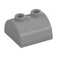 Brick Curved 2 x 2, Two Top Studs, Light Bluish Gray