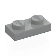 Plate 1 x 2, Light Bluish Gray