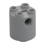 Brick Round 2 x 2 x 2 Robot Body, Axle Holder '+' Orientation, Light Bluish Gray