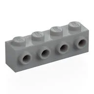 Brick Special 1 x 4 with 4 Studs on One Side, Light Bluish Gray