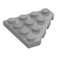 Wedge Plate 4 x 4 Cut Corner, Light Bluish Gray