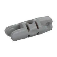 Hinge Cylinder 1 x 3 Locking with 1 Finger and 2 Fingers On Ends, with Hole, 9 Teeth, Light Bluish Gray