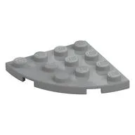 Plate Round Corner 4 x 4, Light Bluish Gray