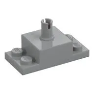 Brick Special 2 x 4, with 2 x 2 Brick with Top Pin and 1 x 2 Side Plates, Light Bluish Gray