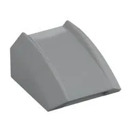 Brick Curved 2 x 2 with Lip, No Studs, Light Bluish Gray