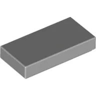 Tile 1 x 2 with Groove, Light Bluish Gray