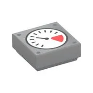 Tile 1 x 1 with Gauge Print, Light Bluish Gray
