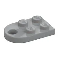 Plate Special 3 x 2 with Rounded End, Hole, Light Bluish Gray