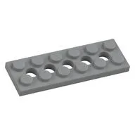 Technic Plate 2 x 6 [5 Holes], Light Bluish Gray