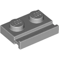 Plate Special 1 x 2 with Door Rail, Light Bluish Gray