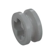 Technic Bush 1/2 Smooth with Axle Hole Semi-Reduced, Light Bluish Gray