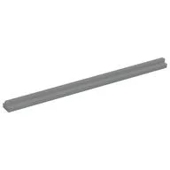 Vehicle Track, Train, Plain Rail Straight (no slots, no notches on end), Light Bluish Gray