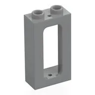 Window 1 x 2 x 3 Train with Inside Stud Holder, Light Bluish Gray