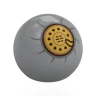 Technic Ball Joint with Gold Telephone Dial Print, Light Bluish Gray