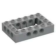 Technic Brick 4 x 6 with 2 x 4 Opening, Light Bluish Gray