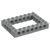 Technic Brick 6 x 8 with 4 x 6 Opening, Light Bluish Gray