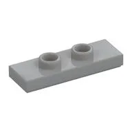 Plate Special 1 x 3 with 2 Studs with Groove and Inside Stud Holder (Jumper), Light Bluish Gray