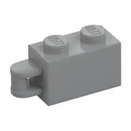 Brick Special 1 x 2 with Vertical Closed Handle on Edge, Light Bluish Gray