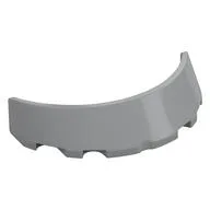 Windscreen 3 x 6 x 1 Curved with Rectangular Stud Holder in Bottom, Light Bluish Gray