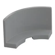 Panel 3 x 3 x 2 Quarter Round, Light Bluish Gray