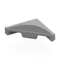 Tile 45° Cut 2 x 2 (Triangle) with Dark Gray Half Circle Print, Light Bluish Gray