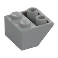 Brick Sloped Inverted 45° 2 x 2 [Ovoid Bottom Pin, Bar-sized Stud Holes], Light Bluish Gray