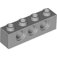 Technic Brick 1 x 4 [3 Pin Holes], Light Bluish Gray