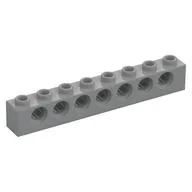 Technic Brick 1 x 8 [7 Pin Holes], Light Bluish Gray