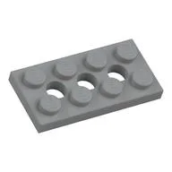 Technic Plate 2 x 4 [3 Holes], Light Bluish Gray