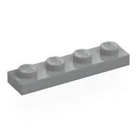 Plate 1 x 4, Light Bluish Gray