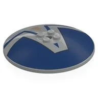 Dish 8 x 8 Inverted [Radar] with Dark Blue Hatch Print, Light Bluish Gray