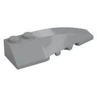 Brick Wedged, Curved 6 x 2 Right, Inner Ridges, Light Bluish Gray
