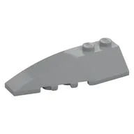 Brick Wedged, Curved 6 x 2 Left, Inner Ridges, Light Bluish Gray