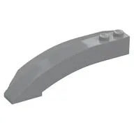 Brick Wedged, Curved 8 x 3 x 2 Open Right, Light Bluish Gray