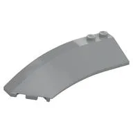 Brick Wedged, Curved 8 x 3 x 2 Open Left, Light Bluish Gray