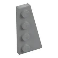 Wedge Plate 4 x 2 Right, Light Bluish Gray
