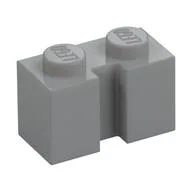 Brick Special 1 x 2 with Groove, Light Bluish Gray