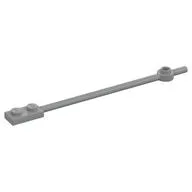 Bar 1 x 12 with 1 x 2 Plate End with Solid Studs and 1 x 1 Round Plate End, Light Bluish Gray