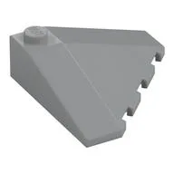 Brick Wedged, Sloped 18° 4 x 4 Corner, Light Bluish Gray